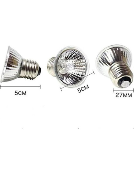 Paquete de 4 Lámparas de Calentamiento 50W CTKcom para Reptiles