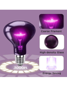 Lámpara de Calor Lunar HARTOMPET 100W para Reptiles 2