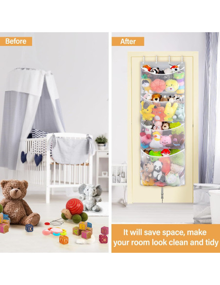 Organizador Colgante de Peluches Woodoulogy 160x59 cm Gris