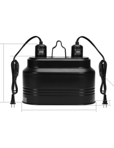 Fijación de Luz Doble para Reptiles AIICIOO 160W UVB 2
