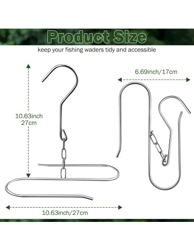 Soportes para Botas de Wader Dreyoo - Acero Inoxidable - 2 Piezas