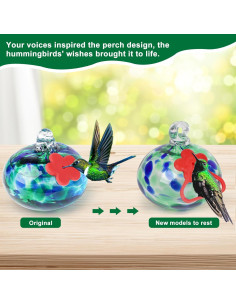 Alimentador de Colibríes Solar HEADAK LIFE 6 Bolas Azul 2