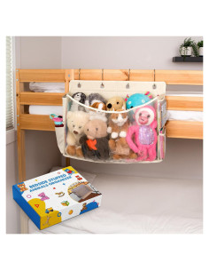 Organizador colgante de peluches JeniQ - Beige - 63.5x38.1x17.8cm