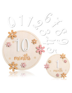 Tarjetas de Hitos Mensuales para Bebés Beeveer - Set de 12