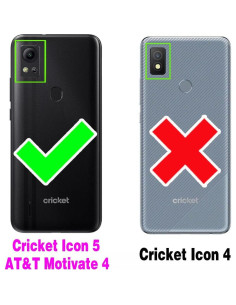Funda billetera Furiet Roja para Cricket Icon 5 / AT&T Motivate 4 2