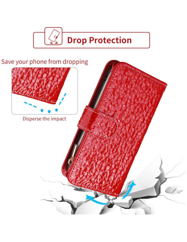 Funda billetera Furiet Roja para Cricket Icon 5 / AT&T Motivate 4