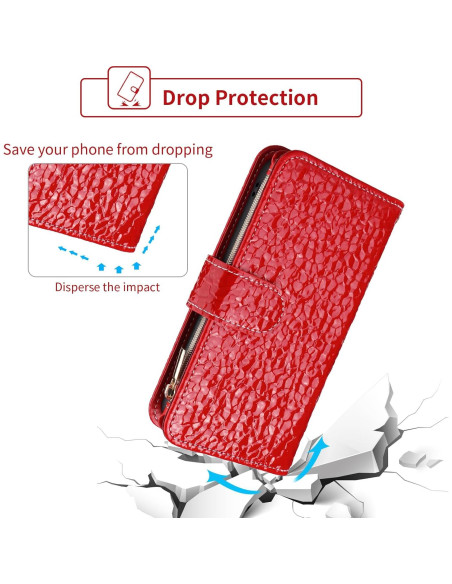 Funda billetera Furiet Roja para Cricket Icon 5 / AT&T Motivate 4