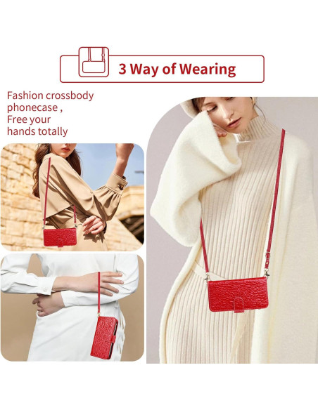 Funda billetera Furiet Roja para Cricket Icon 5 / AT&T Motivate 4