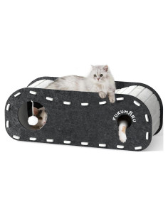 Cama para Gatos FUKUMARU Cueva Extra Grande 80 cm Gris