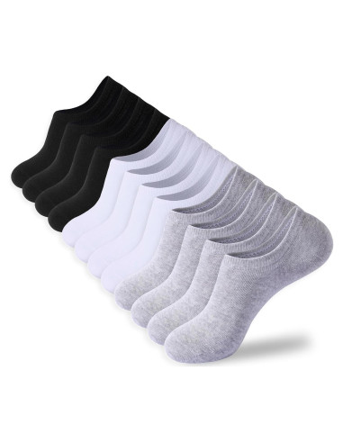 Calcetines Cortos de Algodón Antideslizantes Multi-6 Pares