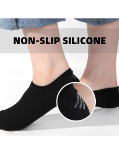 Calcetines Cortos de Algodón Antideslizantes Multi-6 Pares 2