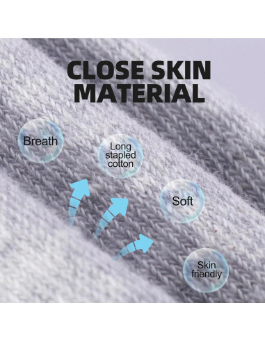 Calcetines Cortos de Algodón Antideslizantes Multi-6 Pares