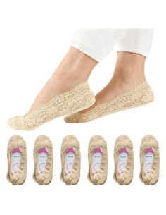 6 Pares de Calcetines Liner Antideslizantes SNUG STAR - Talla Única