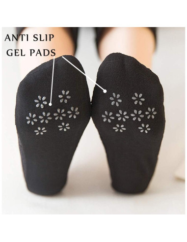 6 Pares de Calcetines Liner Antideslizantes SNUG STAR - Talla Única