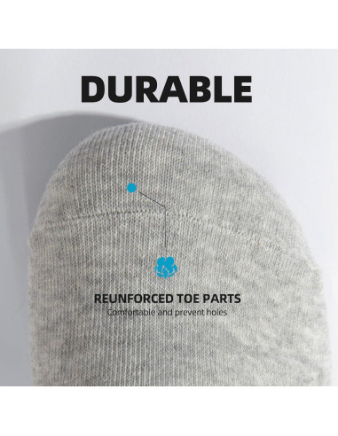 Calcetines Cortos de Algodón Antideslizantes Multi-6 Pares