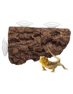 Plataforma de Sol para Tortugas APlayfulBee - Resina Marrón 22.86x12.70 cm