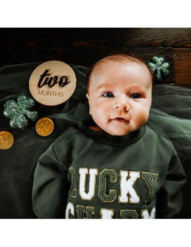 Discos de Hito Mensual de Madera OENIZI - 12 Meses Bebé