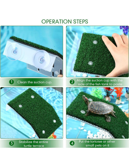 Juego de 8 Accesorios para Acuario Tortugas Janinka