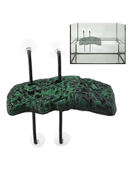 Isla Flotante para Tortugas Hffheer Grande 28x12cm con Ventosas