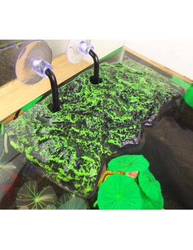 Isla Flotante para Tortugas Hffheer Grande 28x12cm con Ventosas