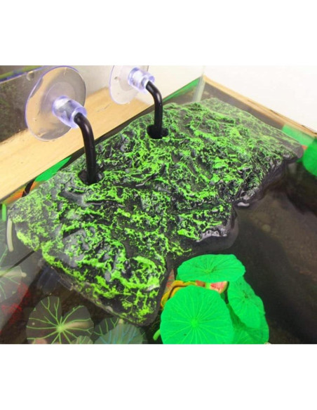 Isla Flotante para Tortugas Hffheer Grande 28x12cm con Ventosas