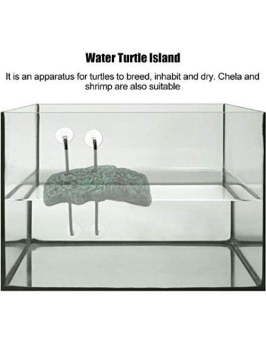 Isla Flotante para Tortugas Hffheer Grande 28x12cm con Ventosas