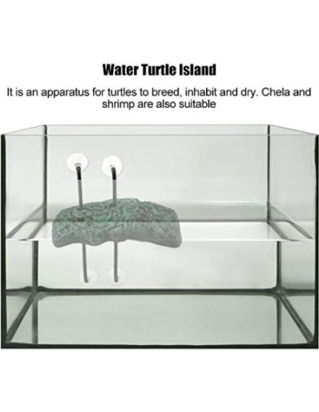 Isla Flotante para Tortugas Hffheer Grande 28x12cm con Ventosas