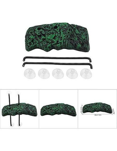 Isla Flotante para Tortugas Hffheer Grande 28x12cm con Ventosas