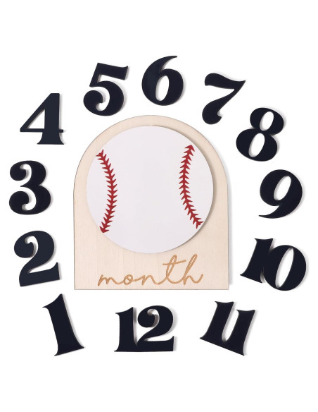 Carteles de Hitos Mensuales para Bebés RANERVZ - Madera 15x18 cm