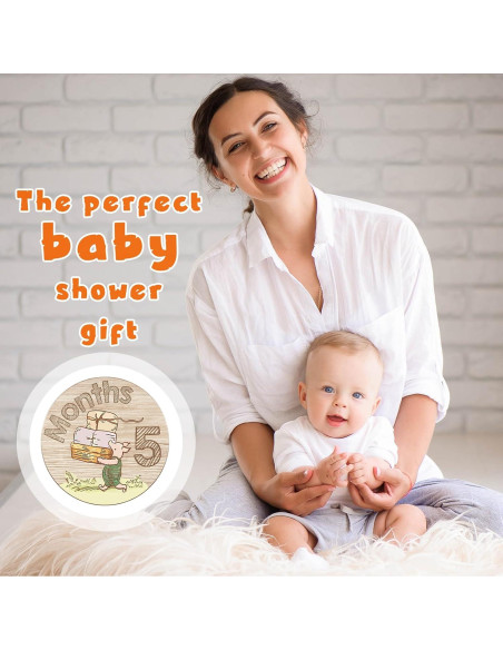 10 Tarjetas de Hitos de Bebé Winnie Pooh de Madera