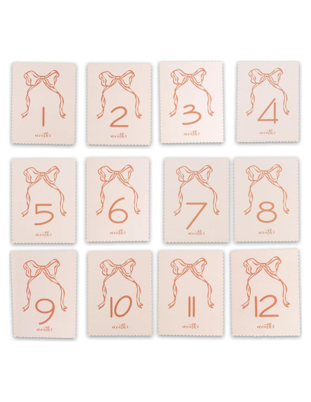 Tarjetas de Hitos Mensuales para Bebés ZAIBIANHAO - 12 Tarjetas