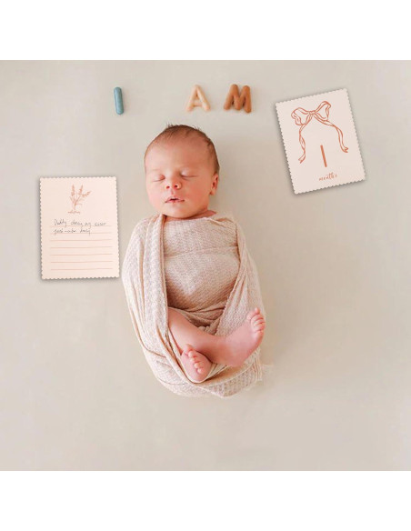 Tarjetas de Hitos Mensuales para Bebés ZAIBIANHAO - 12 Tarjetas