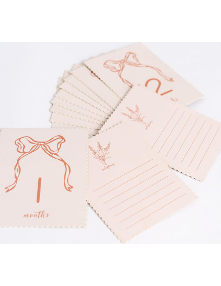 Tarjetas de Hitos Mensuales para Bebés ZAIBIANHAO - 12 Tarjetas