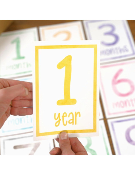 15 Tarjetas de Hitos para Bebés Sam & Lilly - A5 Reversibles