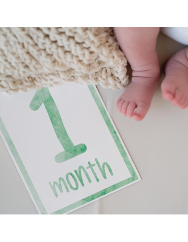 15 Tarjetas de Hitos para Bebés Sam & Lilly - A5 Reversibles