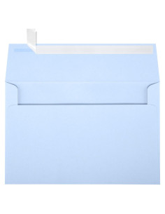 Sobres A9 LUXPaper Azul Bebé 80lb Auto-Sellado 50 Unidades