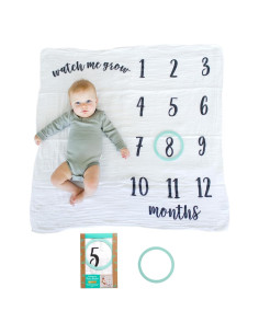 Manta de Hitos Mensuales Kate & Milo 101.6x91.4 cm Algodón
