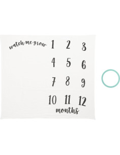 Manta de Hitos Mensuales Kate & Milo 101.6x91.4 cm Algodón 2