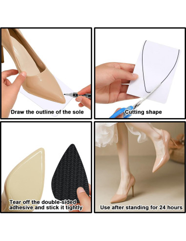 Protectores de Suela de Zapato MaifuerMall 10x15cm Goma Antideslizante