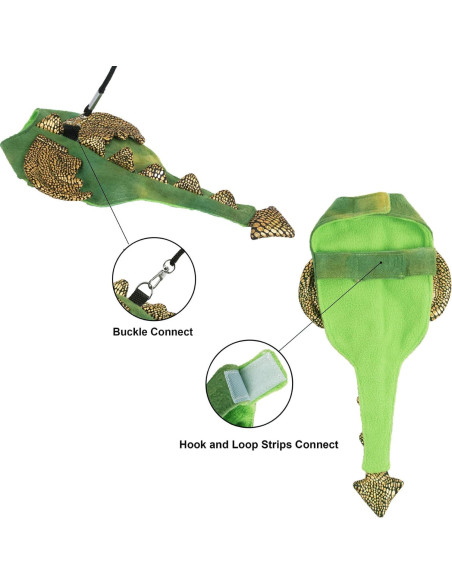 Conjunto Arnés y Correa Dragón Barbudo WCDJOMOP S Verde