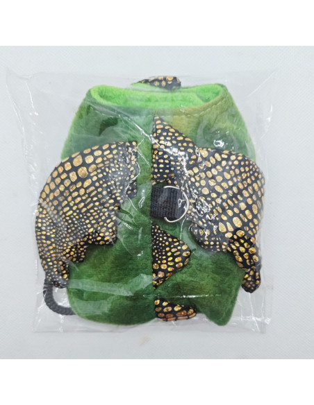 Conjunto Arnés y Correa Dragón Barbudo WCDJOMOP S Verde