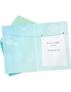 Tarjeta de Baby Shower Hallmark Azul 12.7x18.3 cm con Sobre 2