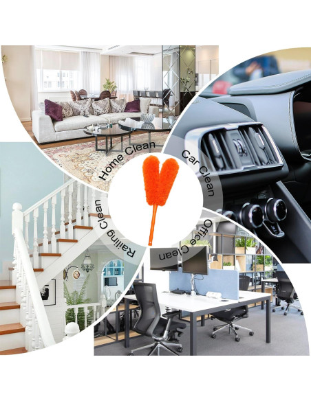 Plumero de Microfibra HTOOLPRO 40 cm Lavable Multiuso