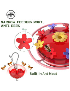 Alimentador de Colibrí Dreamdrawer Boca Ancha 355ml Rosa 2