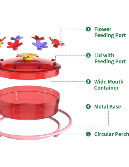 Alimentador de Colibrí Dreamdrawer Boca Ancha 355ml Rosa Alimentador de Colibrí Dreamdrawer Boca Ancha 355ml Rosa