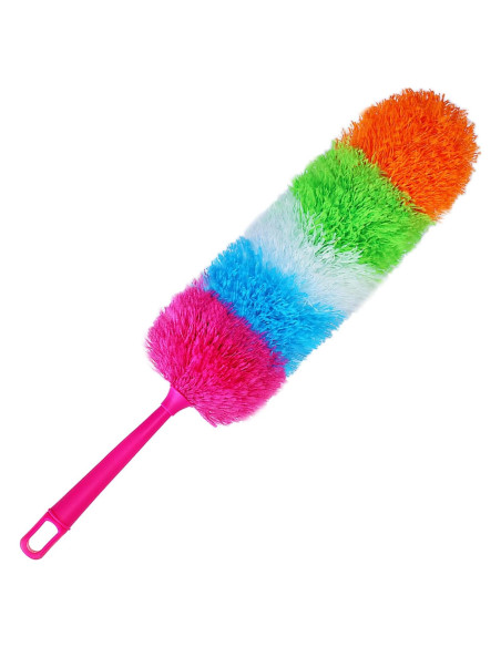 Duster de Mano HTOOLPRO Microfibra 50 cm Flexible y Lavable