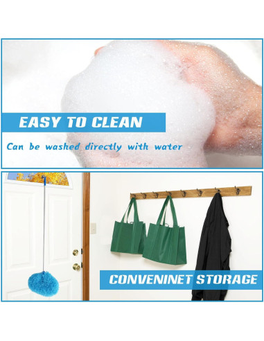 Limpiador de Ventiladores de Techo Qyyiguf con Mango Extensible 33-122 cm