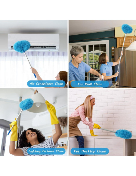 Limpiador de Ventiladores de Techo Qyyiguf con Mango Extensible 33-122 cm