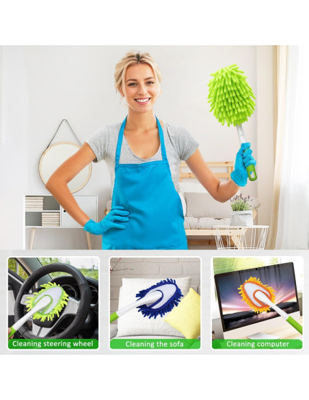 Plumero de Microfibra HSHTTKL 40.6 cm con 4 Paños Lavables