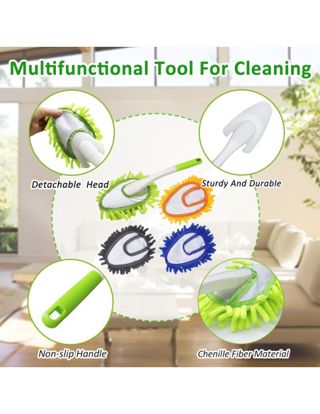 Plumero de Microfibra HSHTTKL 40.6 cm con 4 Paños Lavables